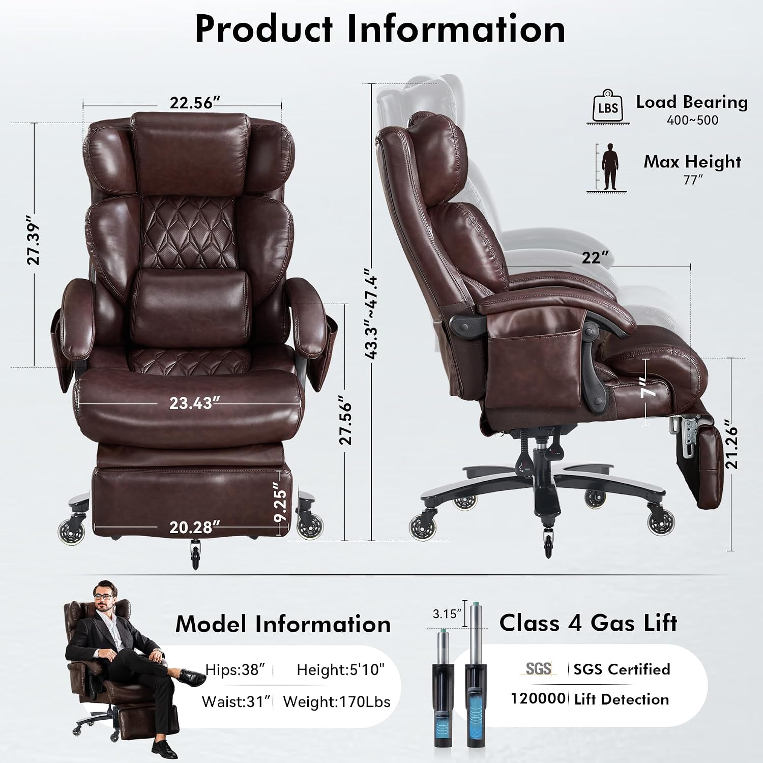 Office Footrest Cushion - 빅앤톨 인체공학적 사무용 의자 (발받침대, 마사지