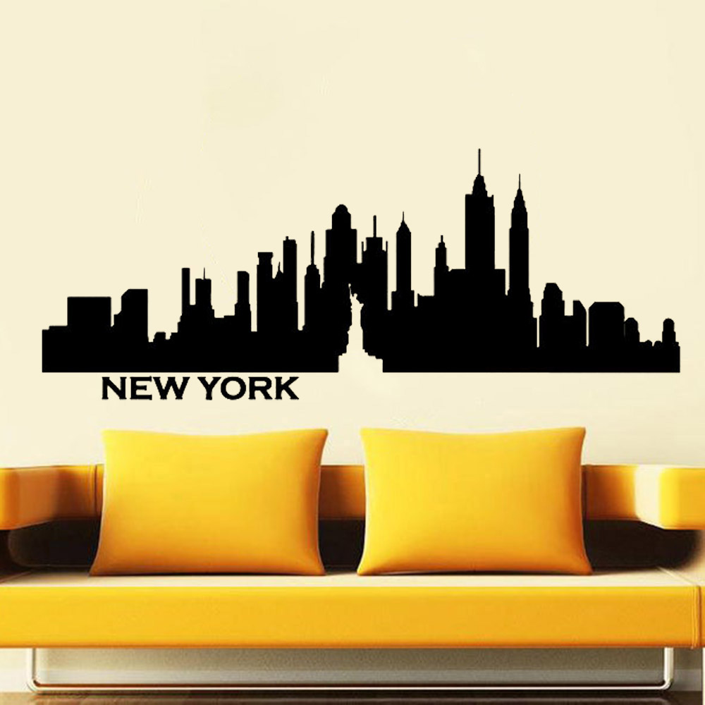 뉴욕시 벽 데칼 스카이 라인 자유의 여신상 비닐 벽 스 - Office Furniture York 리뷰 및 가격