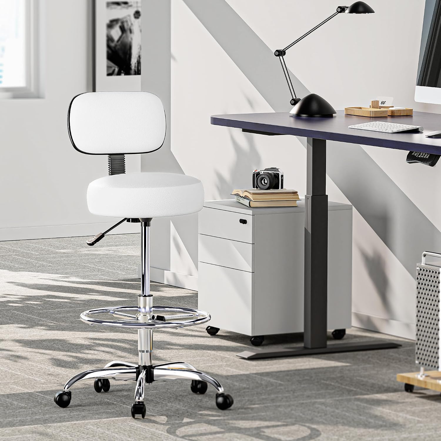 등받이가 있는 SUPERJARE 제도용 의자, 조절 가 - Office Footrest Cushion 리뷰 및 가격