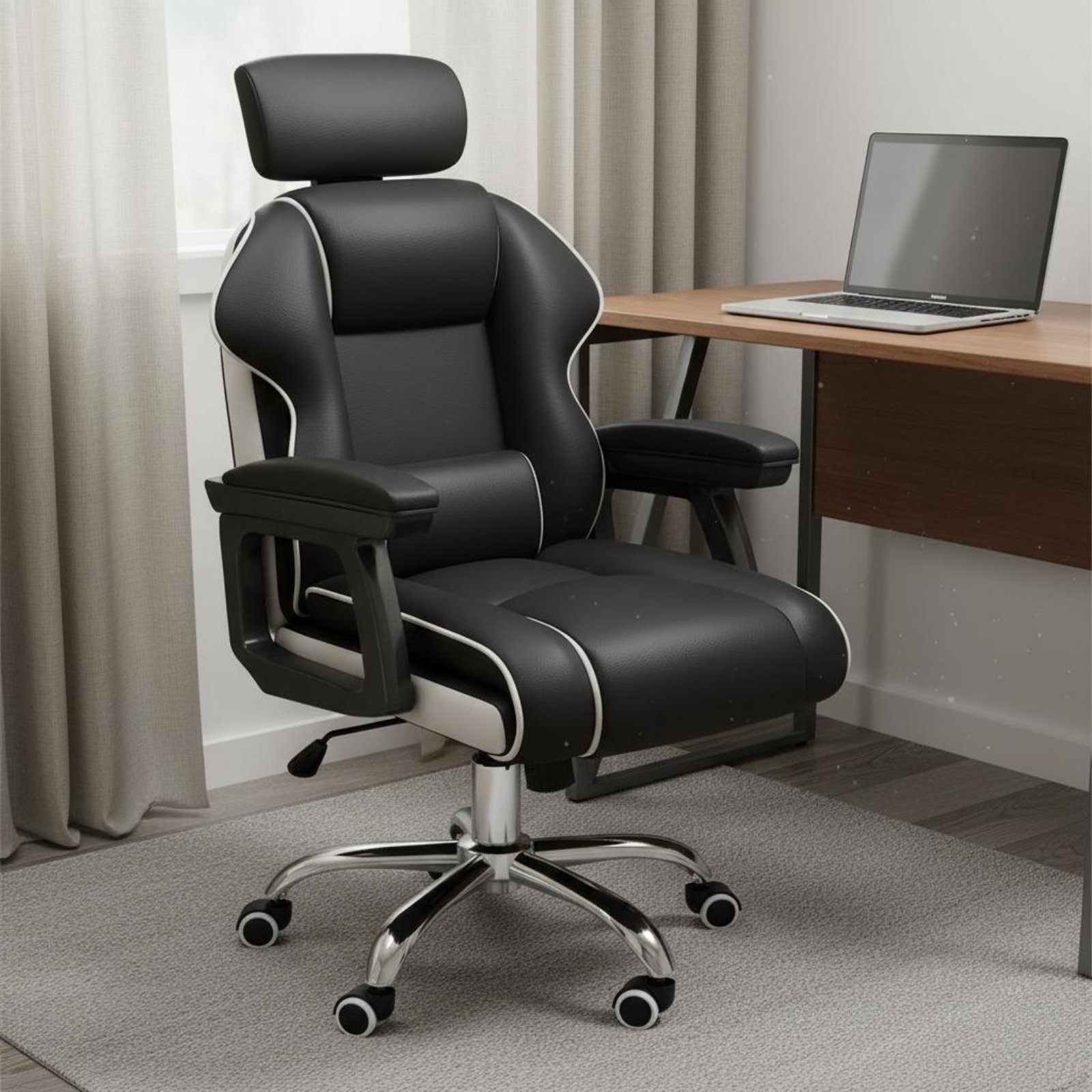 인체공학적 게이밍 의자 높이 조절 가능 하이백 회전식  - Furniture Chairs For Office 리뷰 및 가격