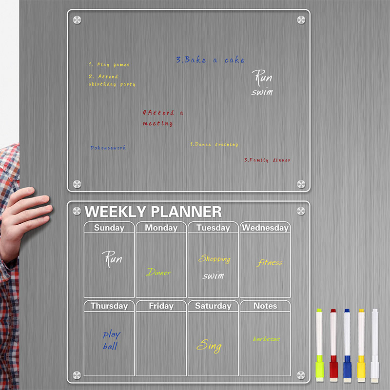 1PCS 투명 자석 냉장고 보드 재사용 가능한 아크릴  - Dry Erase Weekly 리뷰 및 가격