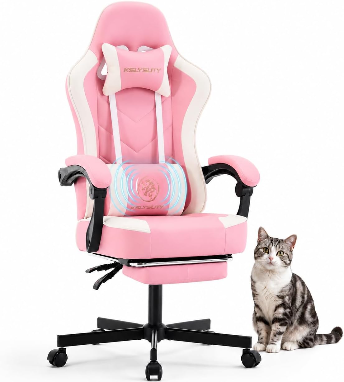 인체공학적 하이백 게이밍 의자 (발받침대, 요추 지지대 - Office Footrest Cushion 리뷰 및 가격